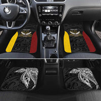 Personalised PNG Western Province Car Mats Bird of Paradise Tattoo Flag Motif - Polynesian Pride