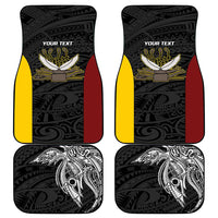 Personalised PNG Western Province Car Mats Bird of Paradise Tattoo Flag Motif - Polynesian Pride