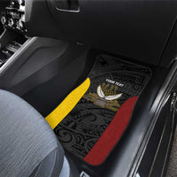 Personalised PNG Western Province Car Mats Bird of Paradise Tattoo Flag Motif - Polynesian Pride