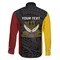 Personalised PNG Western Province Family Matching Puletasi and Hawaiian Shirt Bird of Paradise Tattoo Flag Motif - Polynesian Pride