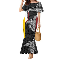 Personalised PNG Western Province Mermaid Dress Bird of Paradise Tattoo Flag Motif - Polynesian Pride