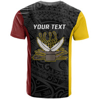 Personalised PNG Western Province T Shirt Bird of Paradise Tattoo Flag Motif - Polynesian Pride