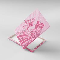Pacific Girl and Butterfly Cancer Ribbon Personalised Canvas Wall Art