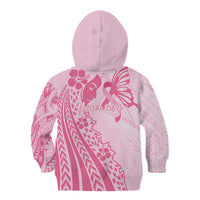 Pacific Girl and Butterfly Cancer Ribbon Personalised Kid Hoodie