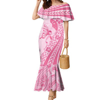 Pacific Girl and Butterfly Cancer Ribbon Personalised Mermaid Dress