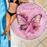 Faith Hope Love Butterfly Ribbon Personalised Beach Blanket