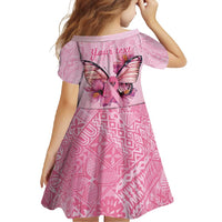 Faith Hope Love Butterfly Ribbon Personalised Family Matching Mermaid Dress and Hawaiian Shirt LT9 - Polynesian Pride