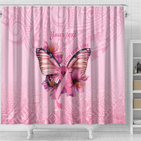 Faith Hope Love Butterfly Ribbon Personalised Shower Curtain