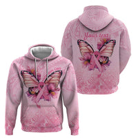 Faith Hope Love Butterfly Ribbon Personalised Zip Hoodie LT9 - Polynesian Pride