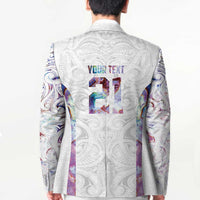 Custom New Zealand Aotearoa Blazer Pink Maori Paua Shell Indigenous - Polynesian Pride