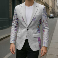 Custom New Zealand Aotearoa Blazer Pink Maori Paua Shell Indigenous - Polynesian Pride