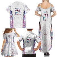 Custom New Zealand Aotearoa Family Matching Summer Maxi Dress and Hawaiian Shirt Pink Maori Paua Shell Indigenous - Polynesian Pride