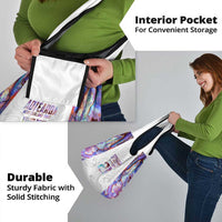 Custom New Zealand Aotearoa Grocery Bag Pink Maori Paua Shell Indigenous - Polynesian Pride