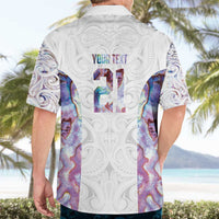 Custom New Zealand Aotearoa Hawaiian Shirt Pink Maori Paua Shell Indigenous - Polynesian Pride