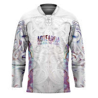 Custom New Zealand Aotearoa Hockey Jersey Pink Maori Paua Shell Indigenous LT9 Unisex Pink - Polynesian Pride