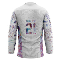 Custom New Zealand Aotearoa Hockey Jersey Pink Maori Paua Shell Indigenous LT9 - Polynesian Pride