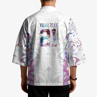 Custom New Zealand Aotearoa Kimono Pink Maori Paua Shell Indigenous - Polynesian Pride