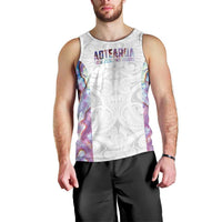 Custom New Zealand Aotearoa Men Tank Top Pink Maori Paua Shell Indigenous LT9 - Polynesian Pride