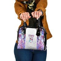 Custom New Zealand Aotearoa Shoulder Handbag Pink Maori Paua Shell Indigenous - Polynesian Pride