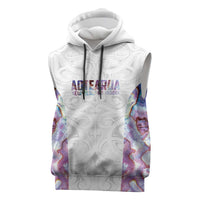 Custom New Zealand Aotearoa Sleeveless Hoodie Pink Maori Paua Shell Indigenous LT9 Pink - Polynesian Pride
