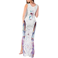 Custom New Zealand Aotearoa Tank Maxi Dress Pink Maori Paua Shell Indigenous - Polynesian Pride
