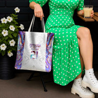 Custom New Zealand Aotearoa Tote Bag Pink Maori Paua Shell Indigenous - Polynesian Pride