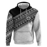 2026 Autumn Rugby Nations Fiji Custom Zip Hoodie Fijian Tapa Tribal Lauhala Inspired LT9 Pullover Hoodie Black - Polynesian Pride