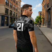 2026 Autumn Rugby Nations Fiji Custom Zipper Polo Shirt Fijian Palm Leaf Tapa Tribal Inspired LT9 - Polynesian Pride
