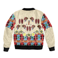 Papua Batik Motif Bird Of Paradise and Native Papuan Shield Bomber Jacket LT9 - Polynesian Pride