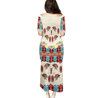 Papua Batik Motif Bird Of Paradise and Native Papuan Shield Family Matching Puletasi Dress and Hawaiian Shirt LT9 - Polynesian Pride