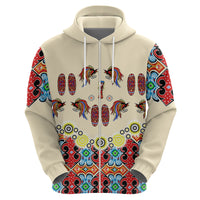 Papua Batik Motif Bird Of Paradise and Native Papuan Shield Hoodie LT9 - Polynesian Pride