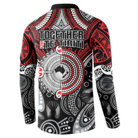 Aotearoa and Australia Button Sweatshirt New Zealand Honour The Treaty Ake!Ake!Ake! LT9 - Polynesian Pride
