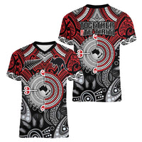 Aotearoa and Australia Women V-Neck T-Shirt New Zealand Honour The Treaty Ake!Ake!Ake!