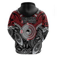 Aotearoa and Australia Zip Hoodie New Zealand Honour The Treaty Ake!Ake!Ake!