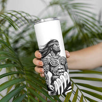 Koru Fern New Zealand Maori Tribal Warrior Skinny Tumbler