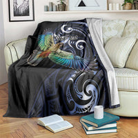 New Zealand Kea Bird Personalised Blanket Maori Tribal Koru Art