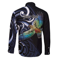 New Zealand Kea Bird Personalised Family Matching Tank Maxi Dress and Hawaiian Shirt Maori Tribal Koru Art LT9 - Polynesian Pride