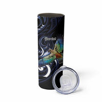 New Zealand Kea Bird Personalised Skinny Tumbler Maori Tribal Koru Art