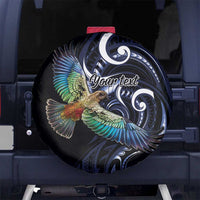 New Zealand Kea Bird Personalised Spare Tire Cover Maori Tribal Koru Art
