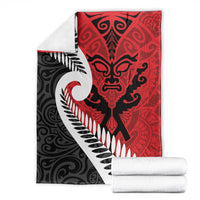 Silver Fern Koru Swirls with Maori Ta Moko Blanket