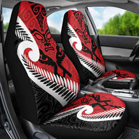 Silver Fern Koru Swirls with Maori Ta Moko Car Seat Cover