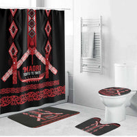 Toitu Te Tiriti Waitangi Bathroom Set Black Wharenui House - Polynesian Pride