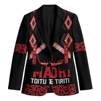 Toitu Te Tiriti Waitangi Blazer Black Wharenui House - Polynesian Pride