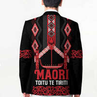 Toitu Te Tiriti Waitangi Blazer Black Wharenui House - Polynesian Pride