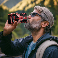 Toitu Te Tiriti Waitangi 4 in 1 Can Cooler Tumbler Black Wharenui House - Polynesian Pride