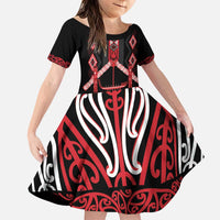 Toitu Te Tiriti Waitangi Family Matching Puletasi and Hawaiian Shirt Black Wharenui House - Polynesian Pride