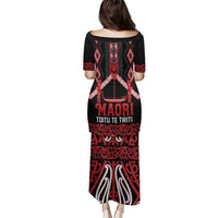 Toitu Te Tiriti Waitangi Family Matching Puletasi and Hawaiian Shirt Black Wharenui House - Polynesian Pride