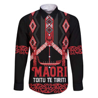 Toitu Te Tiriti Waitangi Family Matching Short Sleeve Bodycon Dress and Hawaiian Shirt Black Wharenui House - Polynesian Pride