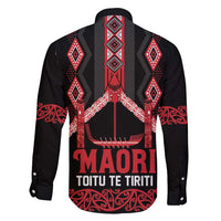 Toitu Te Tiriti Waitangi Family Matching Short Sleeve Bodycon Dress and Hawaiian Shirt Black Wharenui House - Polynesian Pride