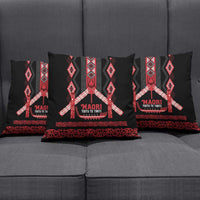 Toitu Te Tiriti Waitangi Pillow Cover Black Wharenui House LT9 - Polynesian Pride